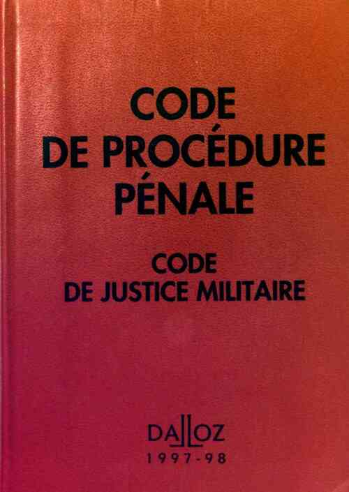Code de procédure pénale. Code de justice militaire 1997-98 - Inconnu