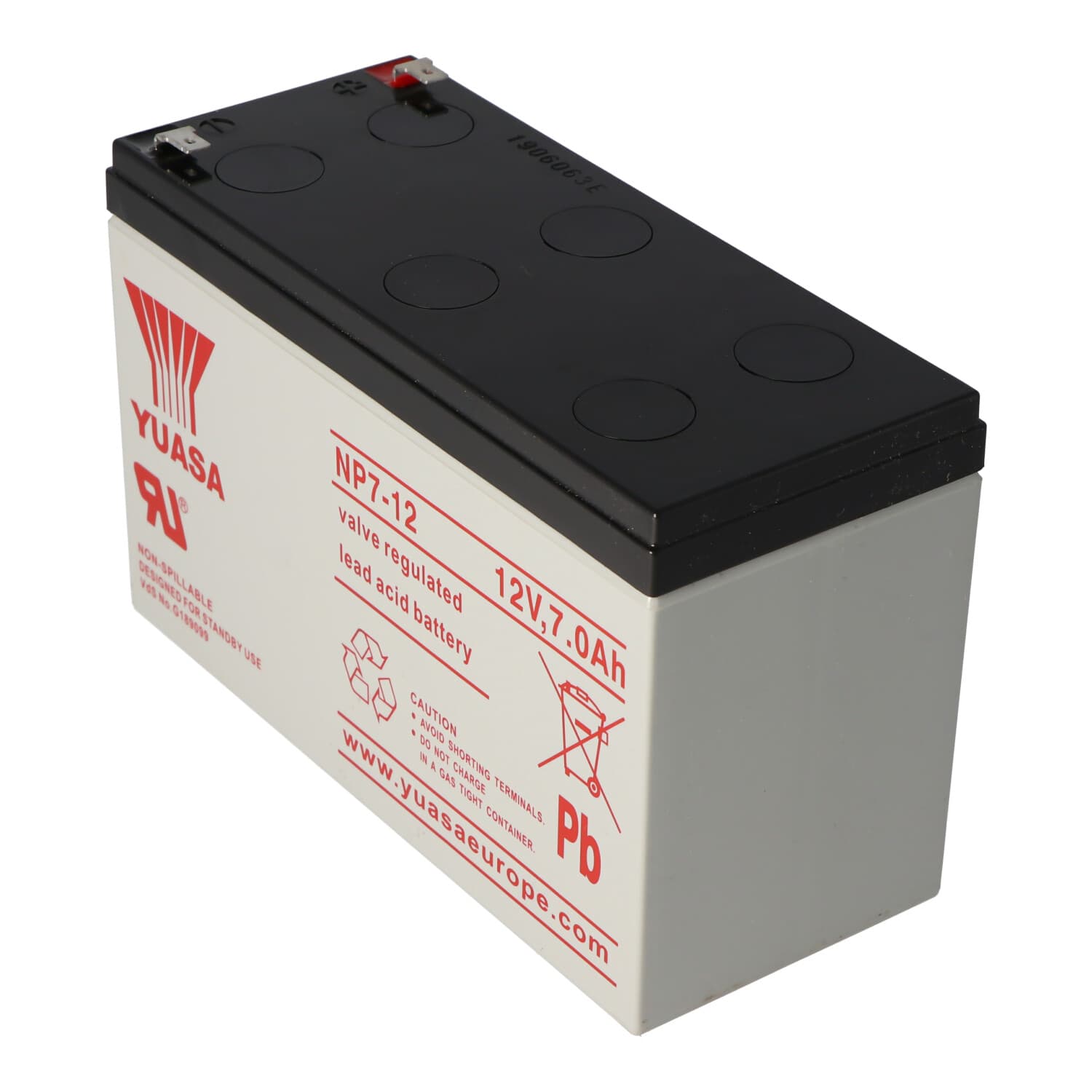 YUASA NP7-12 Batterie NPW36-12 Plomb PB 12 Volts 7000mAh avec Contacts 4.8mm