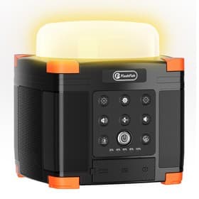 FlashFish FL9A Station dalimentation multifonctionnelle batterie lithium 56Wh 15600mAh charge rapide USBC PD 45W deux hautparleurs Bluetooth 50 15W lampe de camping 700LM à 3 modes son stéréo TWS lumière durgence SOS