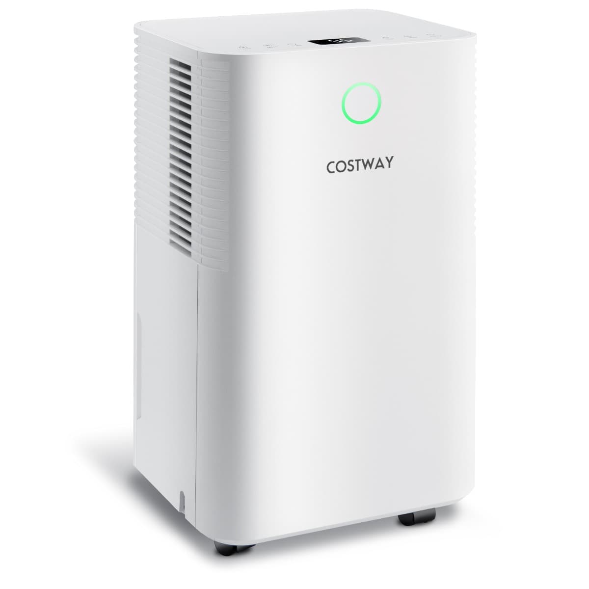 CostwayDéshumidificateur 14L/Jour Réservoir d'Eau 2L Minuterie 24H 3 Modes 2 Vitesses Dégivrage Automatique Pièces jusqu'à 15 m²